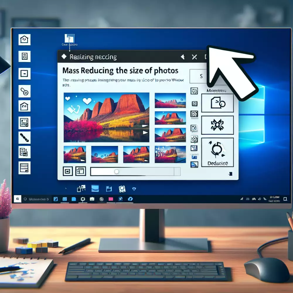 hromadné zmenšení fotek windows 10